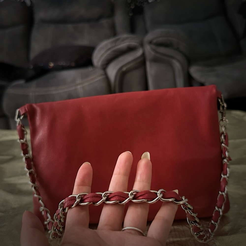 Elegant Red Studded Clutch - Picture 13 of 16
